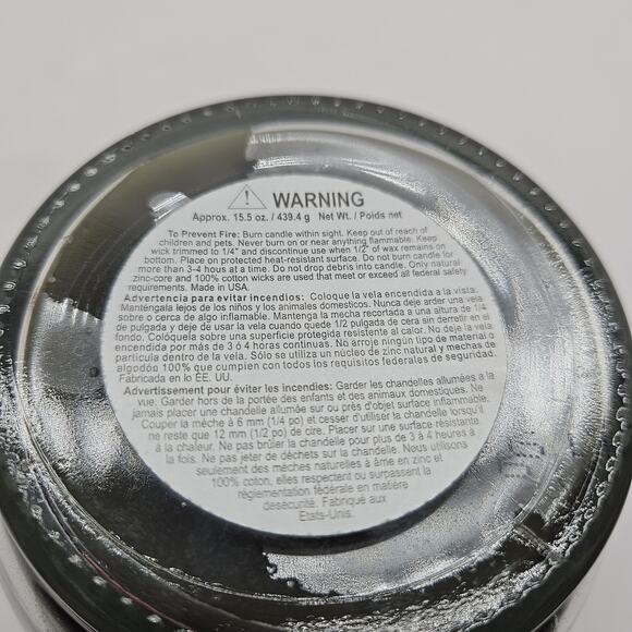 Home Interiors 15.5 Oz "Hurricane" Jar Sized Scented Candle Iris NOS - Picture 4 of 4